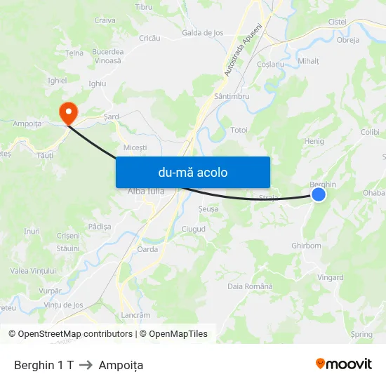 Harta de Berghin 1 T către Ampoița