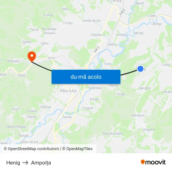 Harta de Henig către Ampoița