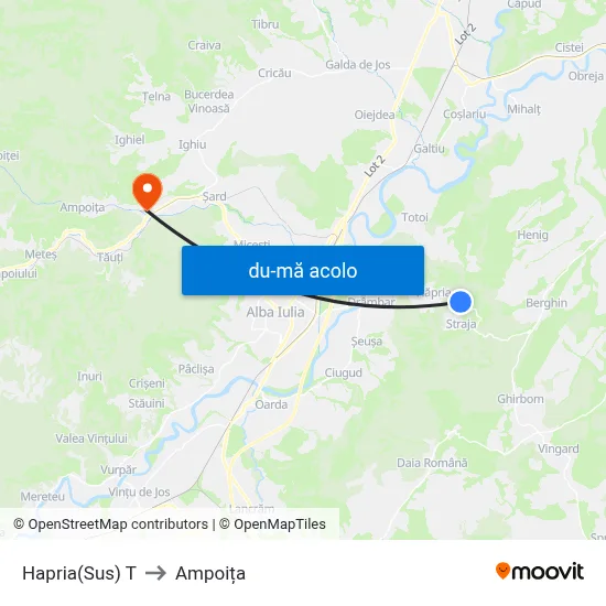 Harta de Hapria(Sus) T către Ampoița