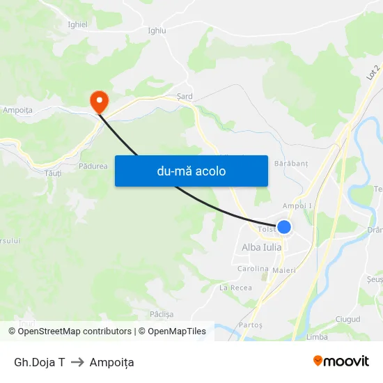 Harta de Gh.Doja T către Ampoița