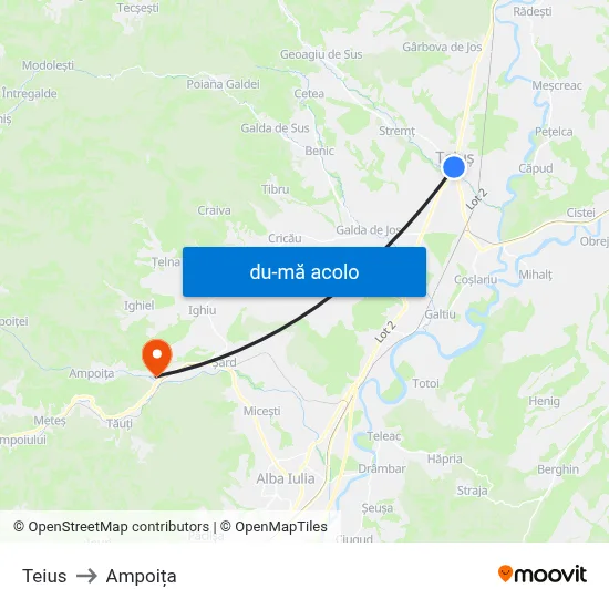 Harta de Teius către Ampoița