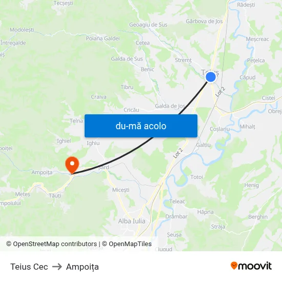 Harta de Teius Cec către Ampoița
