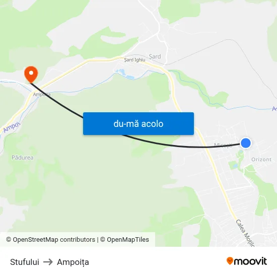 Harta de Stufului către Ampoița