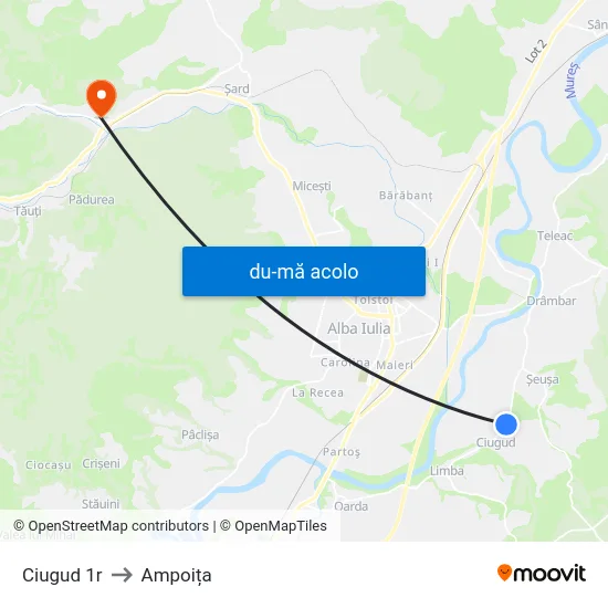 Harta de Ciugud 1r către Ampoița