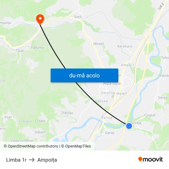 Harta de Limba 1r către Ampoița