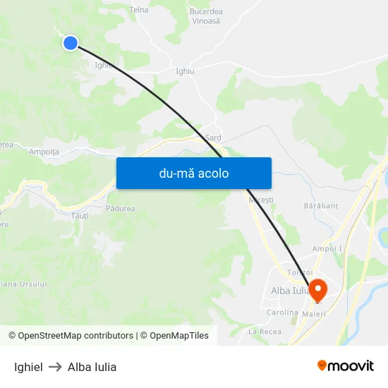 Harta de Ighiel către Alba Iulia