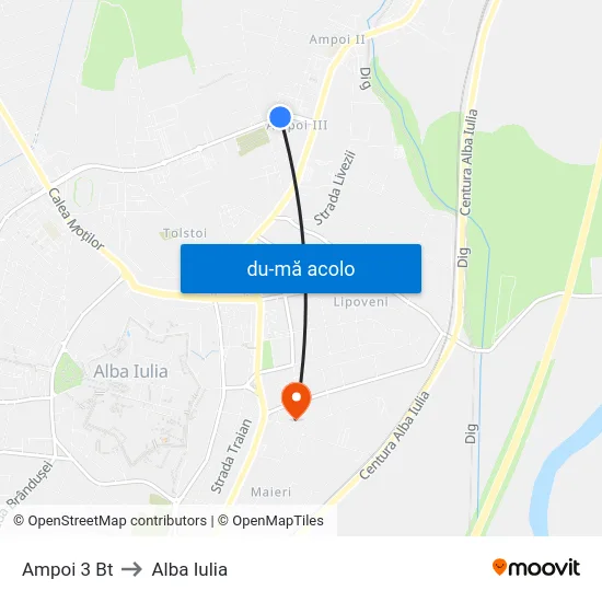 Harta de Ampoi 3 Bt către Alba Iulia