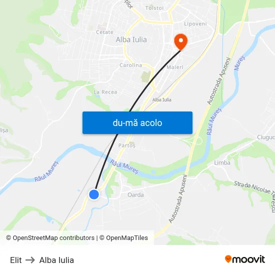 Harta de Elit către Alba Iulia