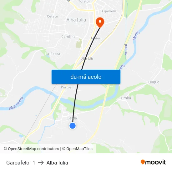 Harta de Garoafelor 1 către Alba Iulia