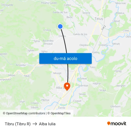 Harta de Tibru către Alba Iulia