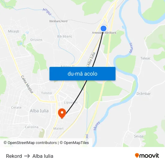 Harta de Rekord către Alba Iulia