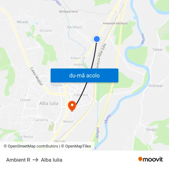 Harta de Ambient R către Alba Iulia