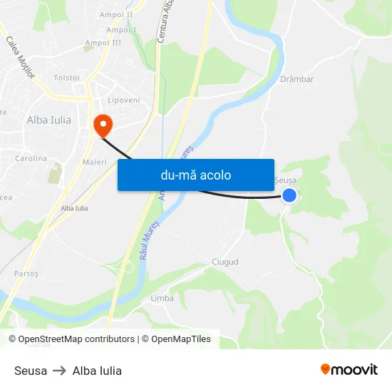 Harta de Seusa către Alba Iulia