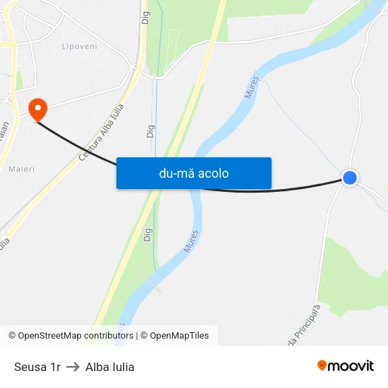 Harta de Seusa 1r către Alba Iulia