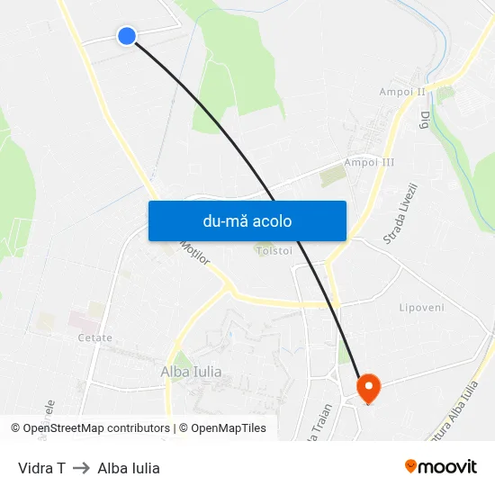 Harta de Vidra T către Alba Iulia