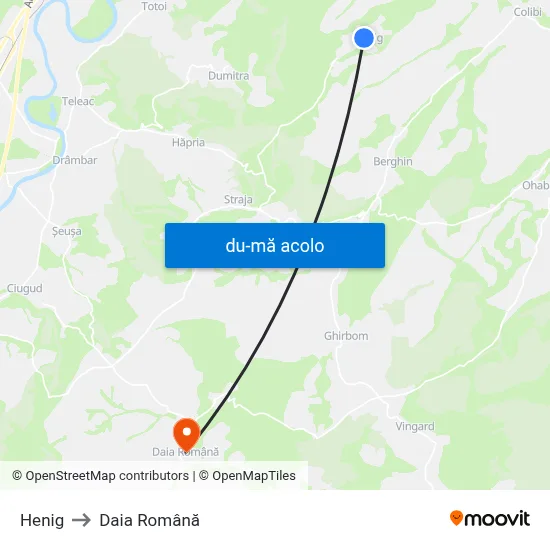 Harta de Henig către Daia Română