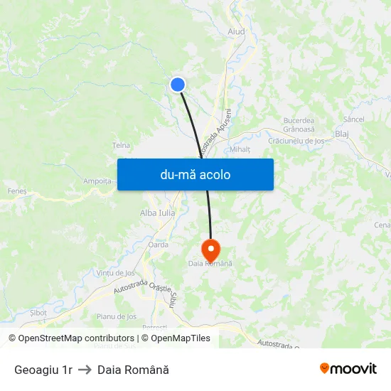 Harta de Geoagiu 1r către Daia Română