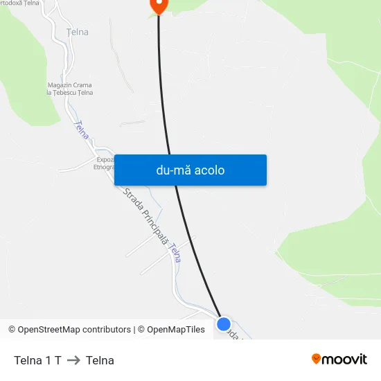Harta de Telna 1 T către Telna