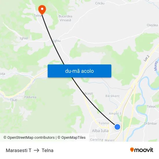 Harta de Marasesti T către Telna