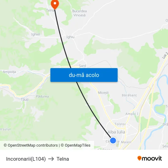 Harta de Incoronarii(L104) către Telna