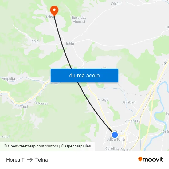 Harta de Horea T către Telna