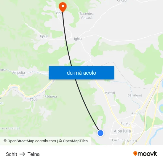 Harta de Schit către Telna