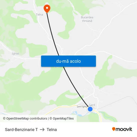 Harta de Sard-Benzinarie T către Telna