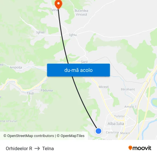 Harta de Orhideelor R către Telna