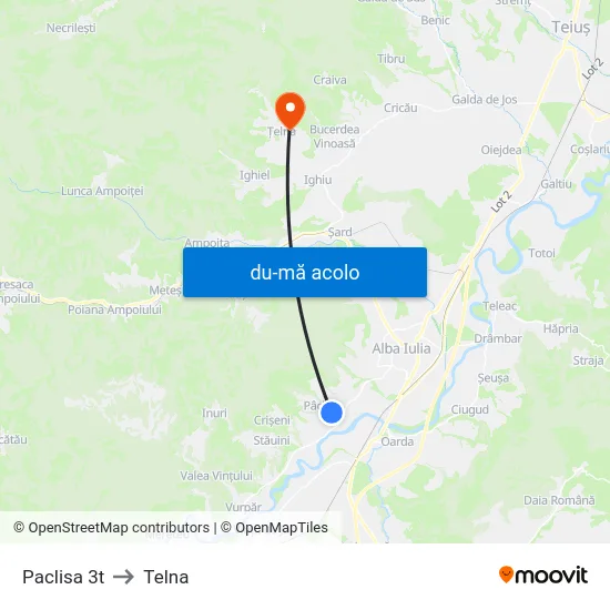 Harta de Paclisa 3t către Telna