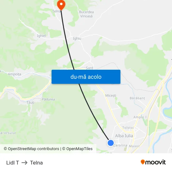 Harta de Lidl T către Telna