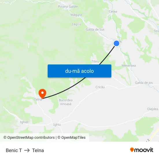 Harta de Benic T către Telna