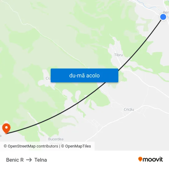 Harta de Benic R către Telna