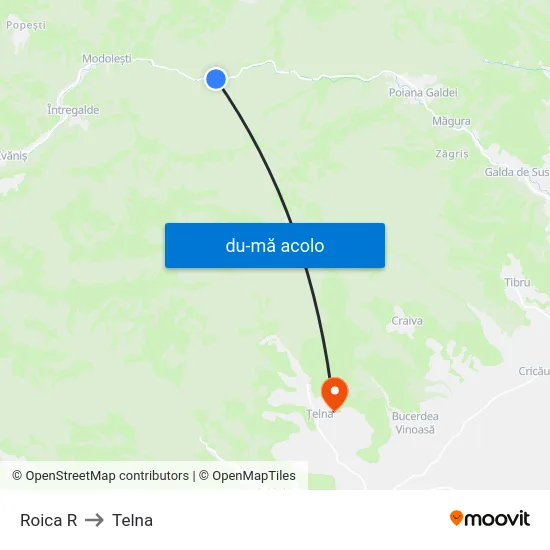 Harta de Roica R către Telna