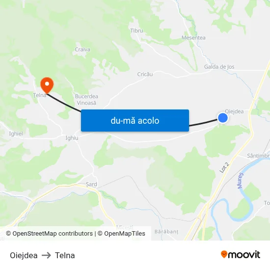 Harta de Oiejdea către Telna