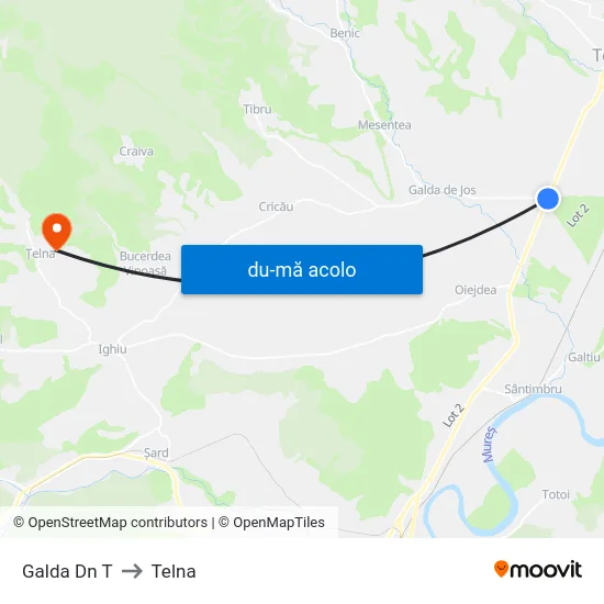 Harta de Galda Dn T către Telna