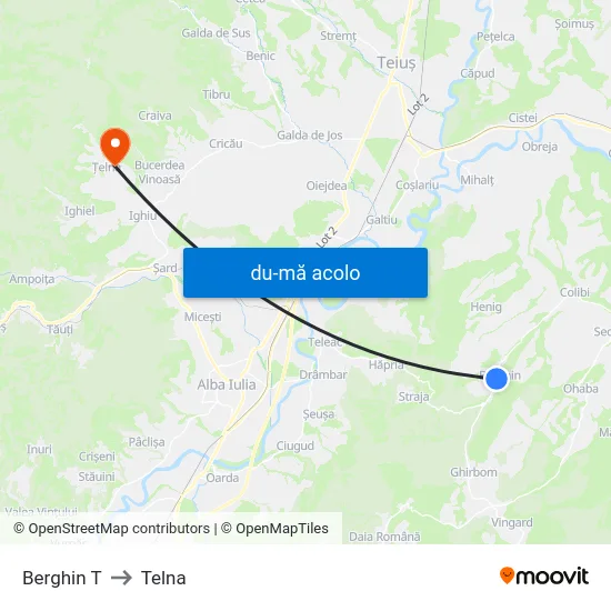 Harta de Berghin T către Telna