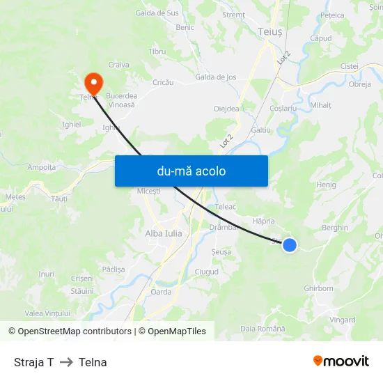 Harta de Straja T către Telna