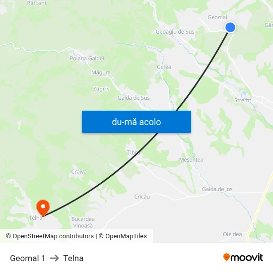 Harta de Geomal 1 către Telna