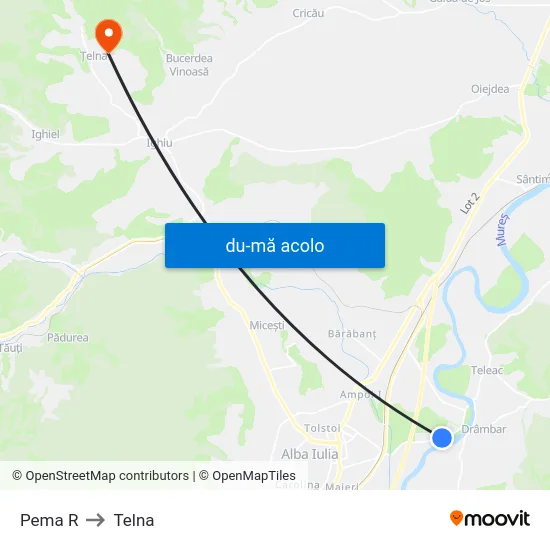 Harta de Pema R către Telna