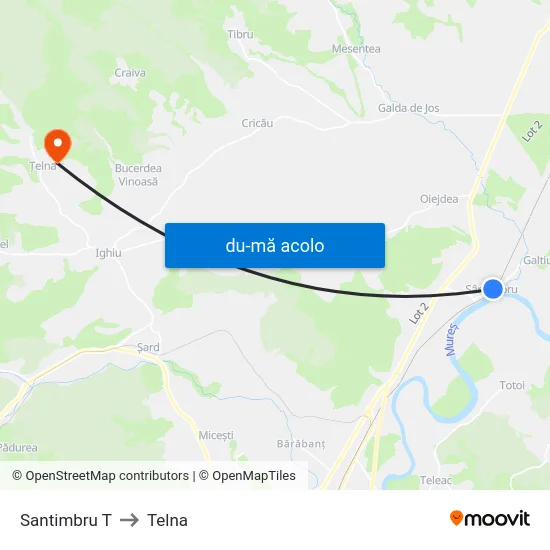 Harta de Santimbru T către Telna