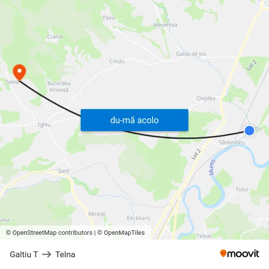 Harta de Galtiu T către Telna