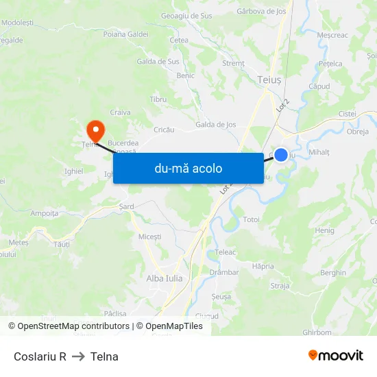 Harta de Coslariu R către Telna
