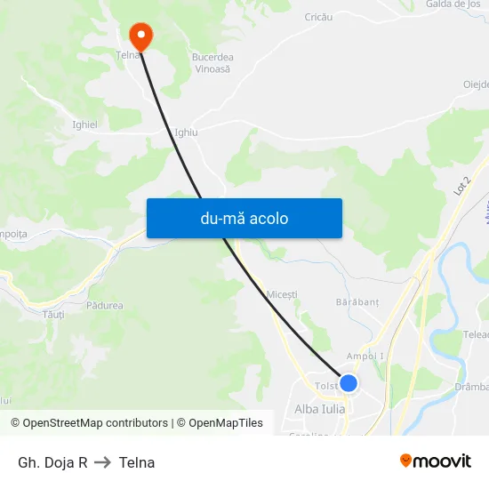 Harta de Gh. Doja R către Telna
