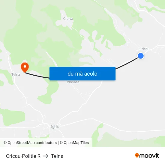 Harta de Cricau-Politie R către Telna