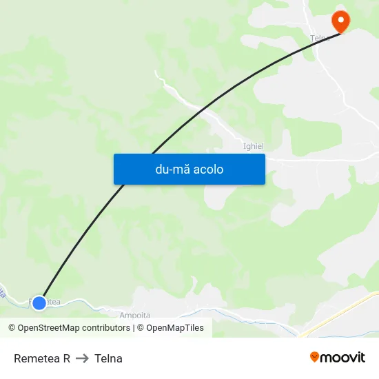 Harta de Remetea R către Telna
