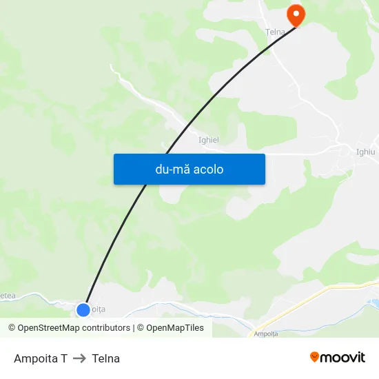 Harta de Ampoita T către Telna
