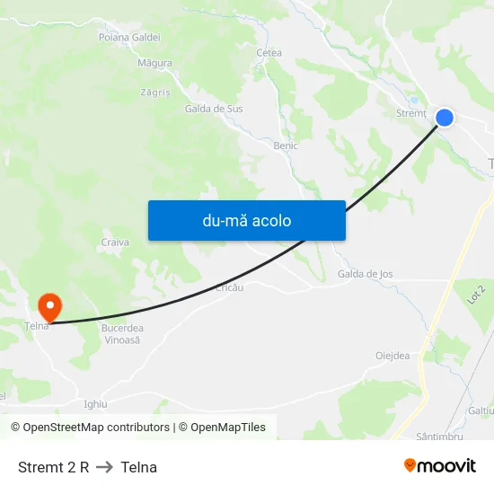 Harta de Stremt 2 R către Telna