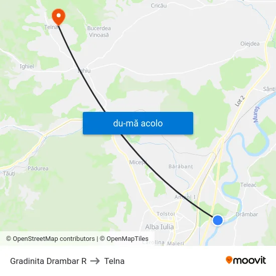 Harta de Gradinita Drambar R către Telna