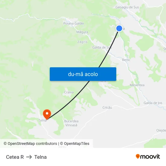 Harta de Cetea R către Telna