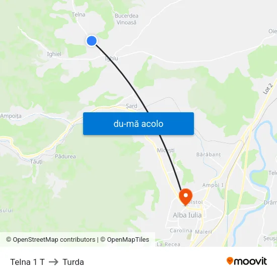 Harta de Telna 1 T către Turda